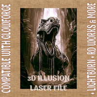 Thumbnail for DINOSAUR 3d illusion & laser - ready files - 3DWave.us