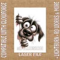 Thumbnail for DOG 3d illusion & laser - ready files - 3DWave.us