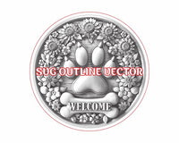 Thumbnail for DOG WELCOME SIGN 3d illusion & laser - ready files - 3DWave.us