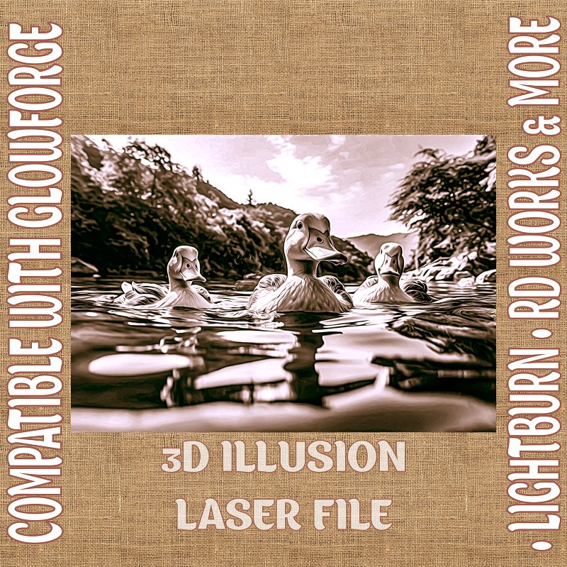 DUCK 3d illusion & laser - ready files - 3DWave.us