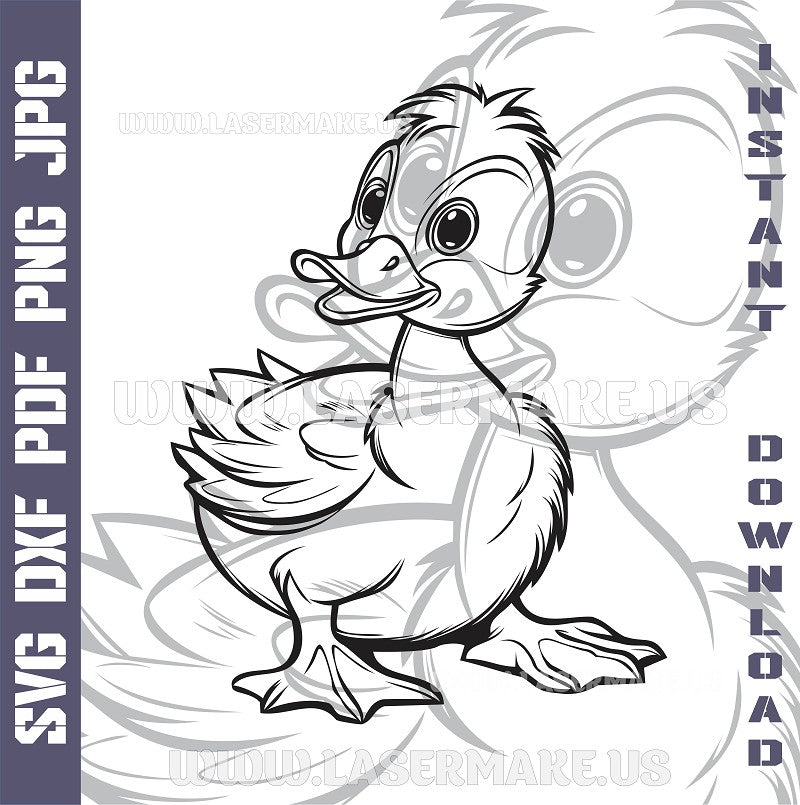 Duckling SVG laser ready files - 3DWave.us