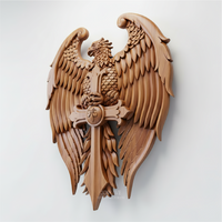 Thumbnail for Eagle on Cross - 3D Model for CNC | Ornate Religious Wood Carving STL File - 3DWave.us