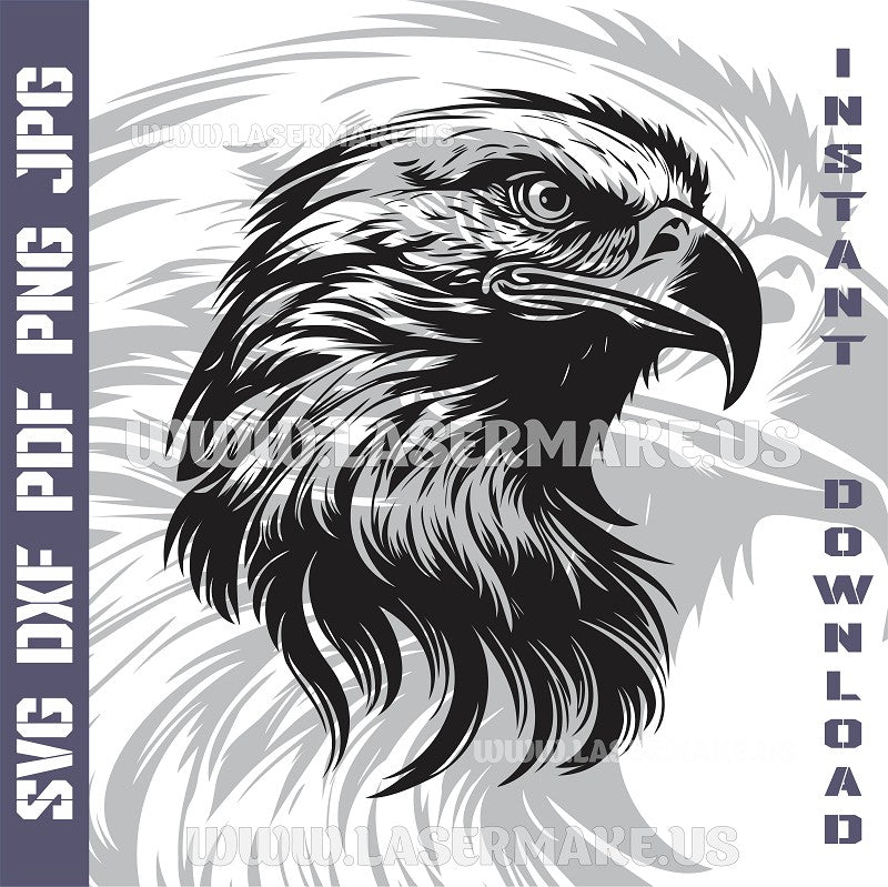 Eagle head SVG laser ready files - 3DWave.us