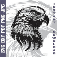 Thumbnail for Eagle head SVG laser ready files - 3DWave.us