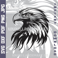 Thumbnail for Eagle SVG laser ready files - 3DWave.us