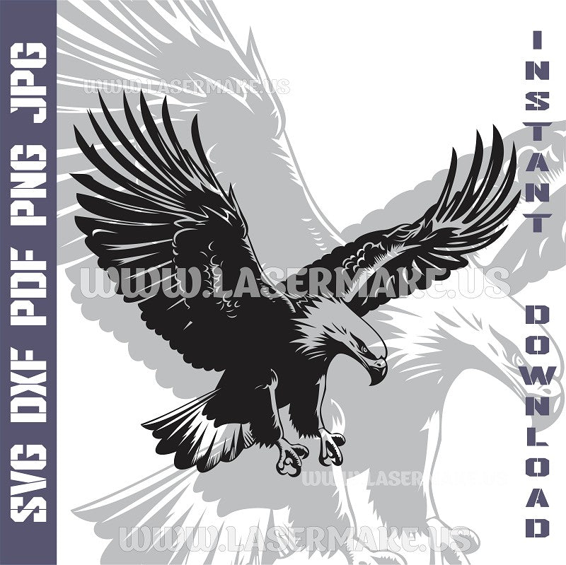 Eagle SVG laser ready files - 3DWave.us