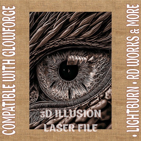 Eye 3d illusion & laser - ready file - 3DWave.us