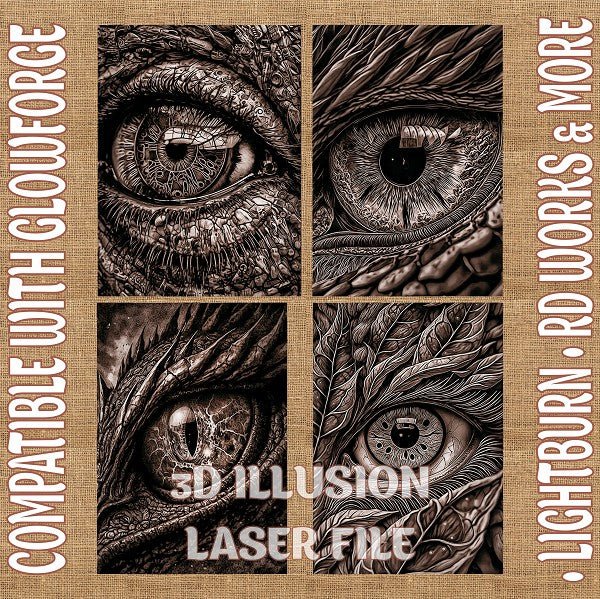 Eye 3d illusion & laser - ready file - 3DWave.us