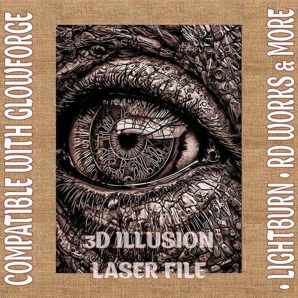 Eye 3d illusion & laser - ready file - 3DWave.us