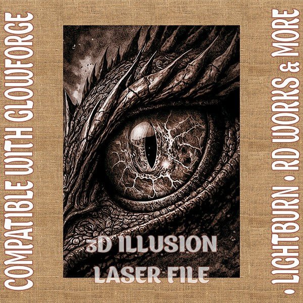 Eye 3d illusion & laser - ready file - 3DWave.us