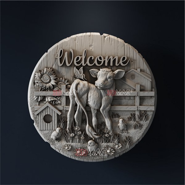 FARM WELCOME SIGN 3d stl - 3DWave.us