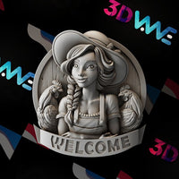 Thumbnail for FARM WELCOME SIGN 3d stl - 3DWave.us