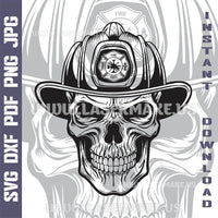 Thumbnail for Firefighter Skull SVG laser ready files - 3DWave.us