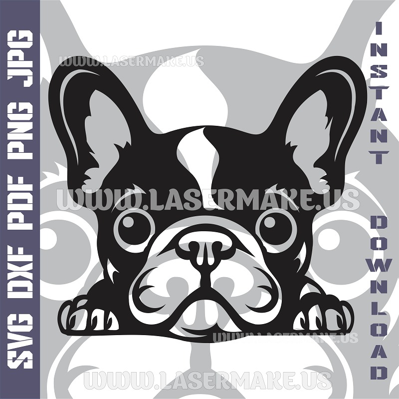 French Bulldog SVG laser ready files - 3DWave.us