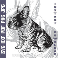 Thumbnail for French Bulldog SVG laser ready files - 3DWave.us