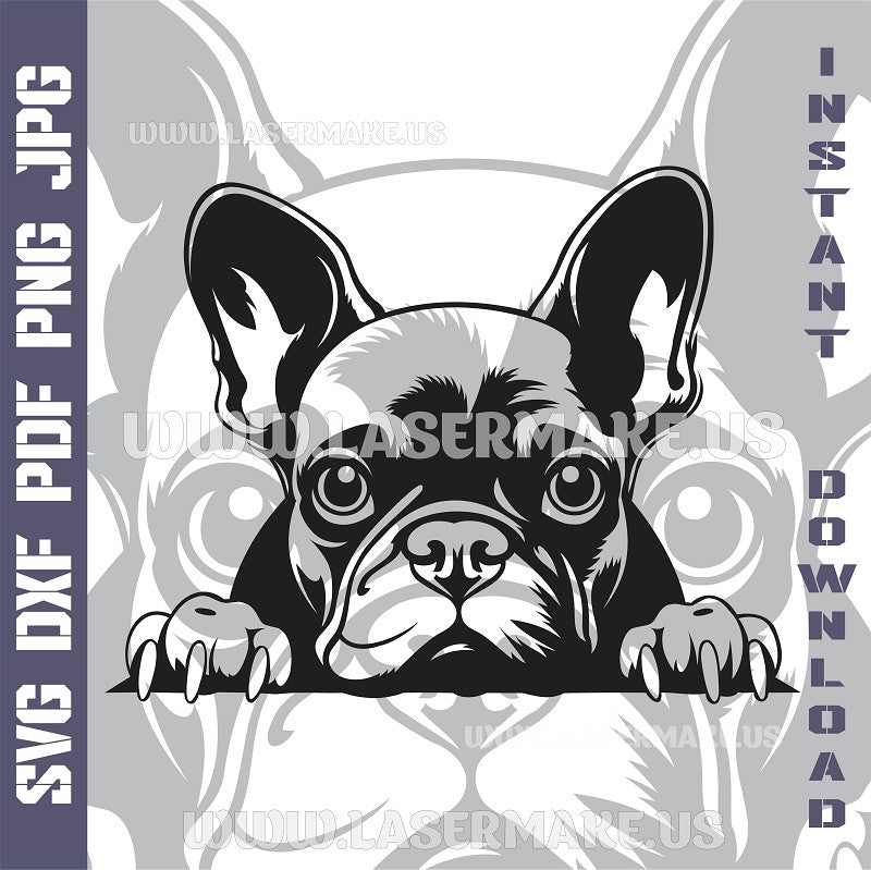 French Bulldog SVG laser ready files - 3DWave.us