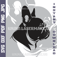 Thumbnail for French Bulldog SVG laser ready files - 3DWave.us