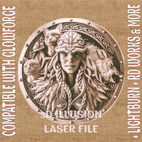 Thumbnail for FREYA 3d illusion & laser - ready files - 3DWave.us