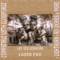 Thumbnail for FRIENDS 3d illusion & laser - ready files - 3DWave.us