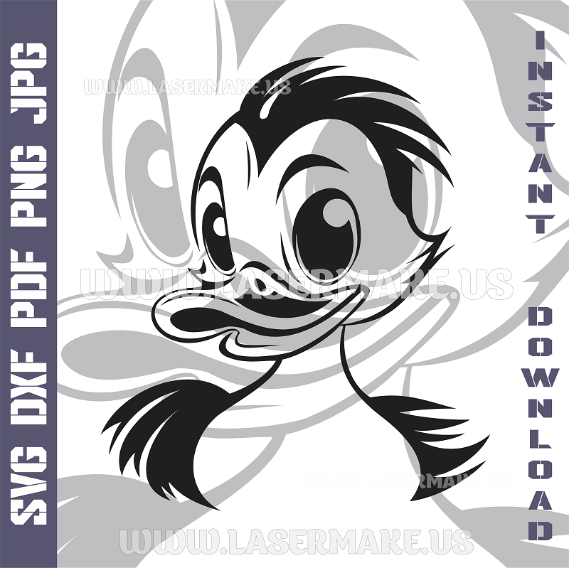 Funny duck SVG laser ready files - 3DWave.us