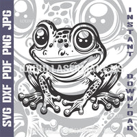 Thumbnail for Funny Frog SVG laser ready files - 3DWave.us