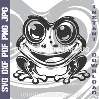 Thumbnail for Funny Frog SVG laser ready files - 3DWave.us