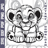 Thumbnail for Funny Lion Baby SVG laser ready files - 3DWave.us