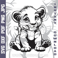 Thumbnail for Funny Lion Baby SVG laser ready files - 3DWave.us