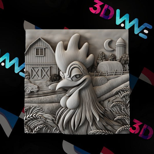 FUNNY ROOSTER 3d stl - 3DWave.us
