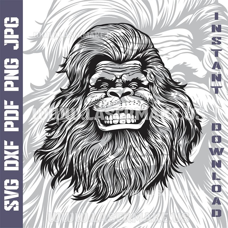 Funny Sasquatch SVG laser ready files - 3DWave.us