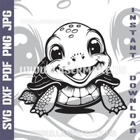 Thumbnail for Funny Turtle SVG laser ready files - 3DWave.us