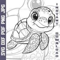 Thumbnail for Funny Turtle SVG laser ready files - 3DWave.us