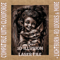 Thumbnail for Funny Witch 3d illusion & laser - ready file - 3DWave.us