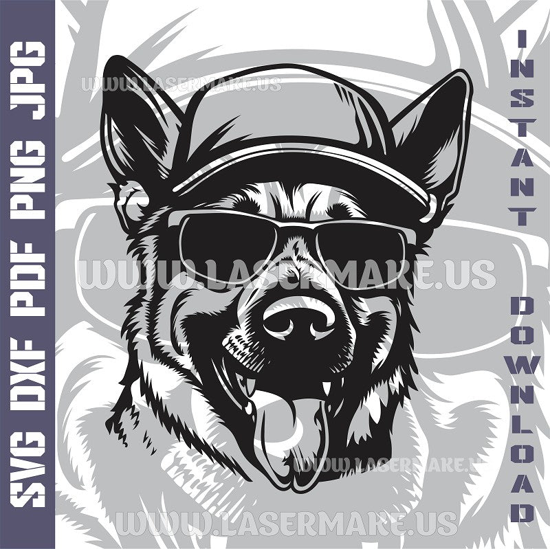 German Shepherd SVG laser ready files - 3DWave.us