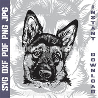 Thumbnail for German Shepherd SVG laser ready files - 3DWave.us