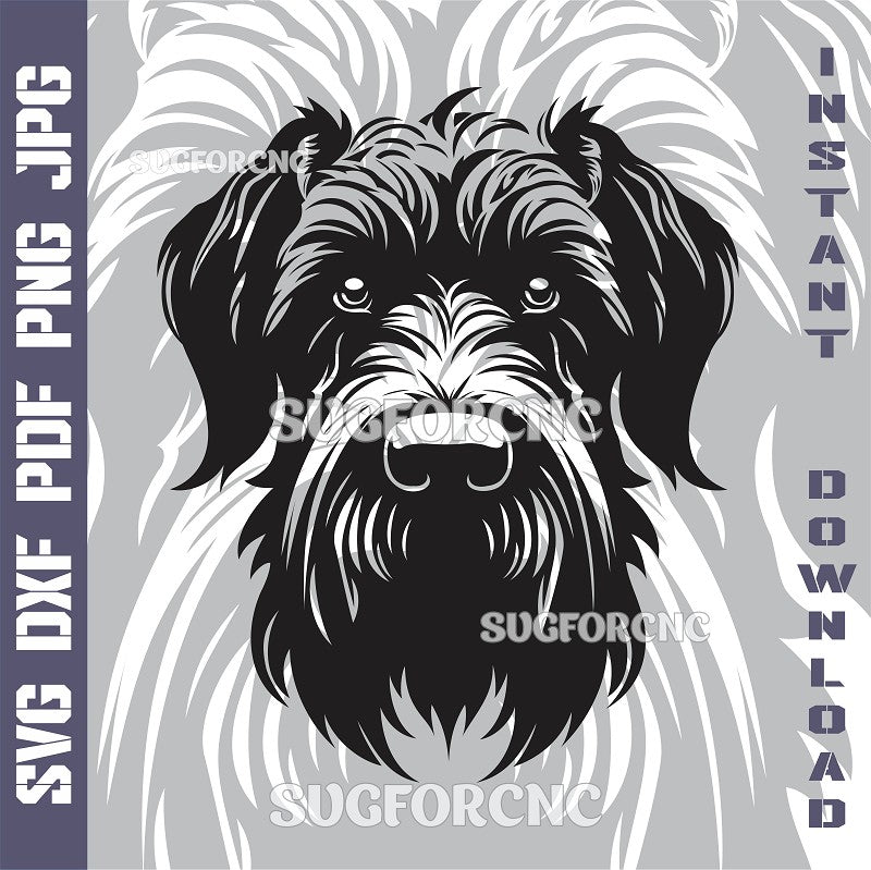 Giant Schnauzer SVG laser ready files - 3DWave.us