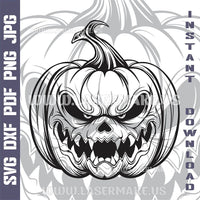 Thumbnail for Halloween Pumpkin SVG laser ready files - 3DWave.us