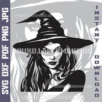 Thumbnail for Halloween Witch SVG laser ready files - 3DWave.us