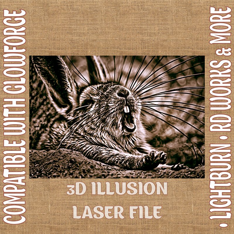 HARE 3d illusion & laser - ready files - 3DWave.us