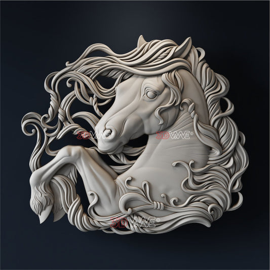 HORSE 3D STL - 3DWave.us