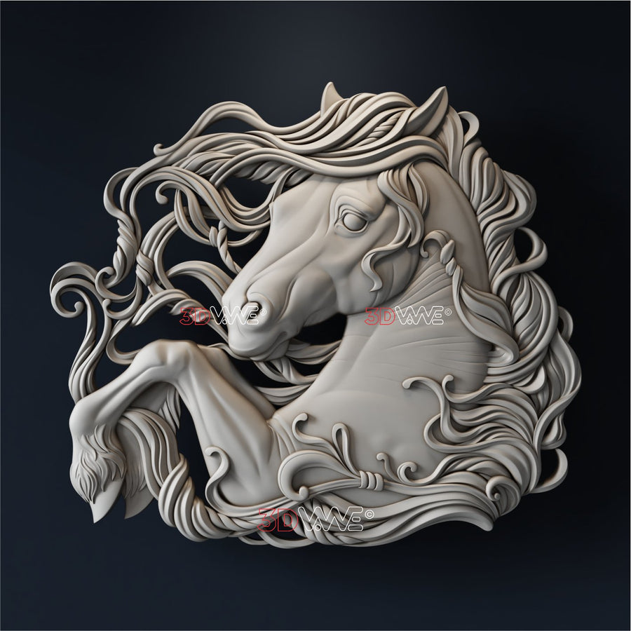 HORSE 3D STL - 3DWave.us
