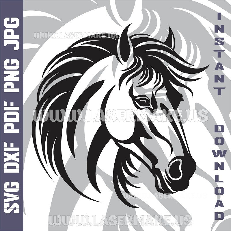 Horse SVG laser ready files - 3DWave.us