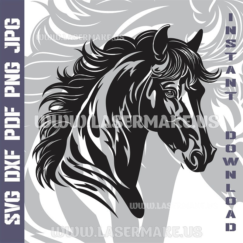 Horse SVG laser ready files - 3DWave.us