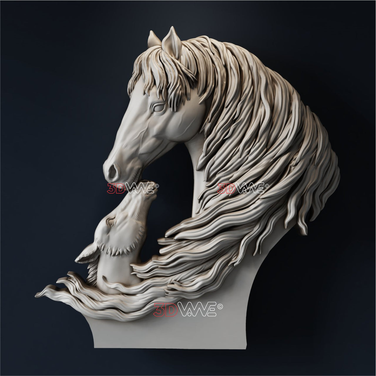 HORSES 3D STL - 3DWave.us