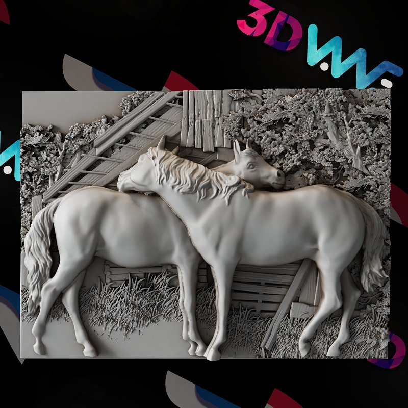 HORSES 3d stl - 3DWave.us