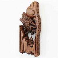 Thumbnail for Wolf Howling at Moon - 3D Model for CNC Carving | STL File - 3DWave.us