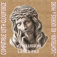 Thumbnail for Jesus 3d illusion & laser - ready files - 3DWave.us