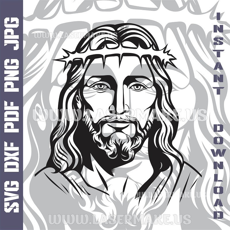 Jesus Christ SVG laser ready files - 3DWave.us