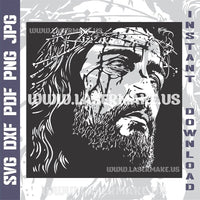 Thumbnail for Jesus Christ SVG laser ready files - 3DWave.us