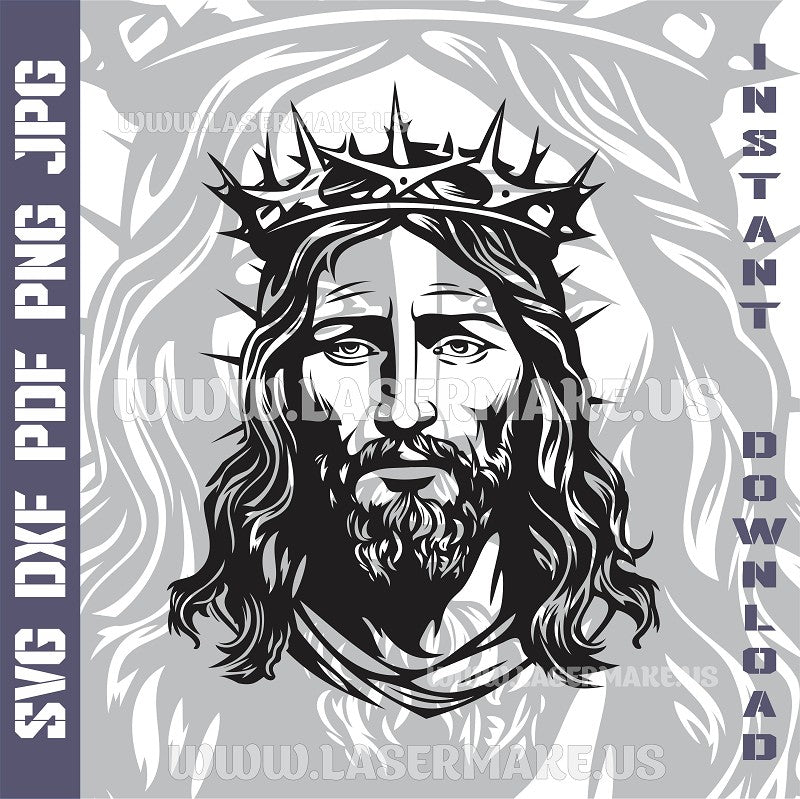 Jesus Christ SVG laser ready files - 3DWave.us